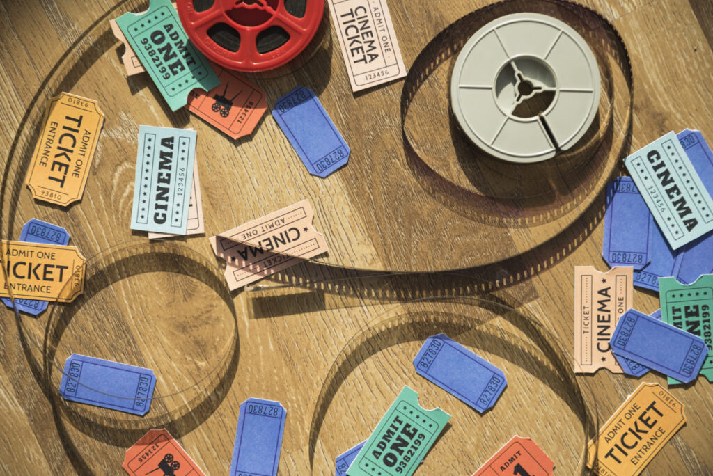 Cinema concept with reel tickets scaled