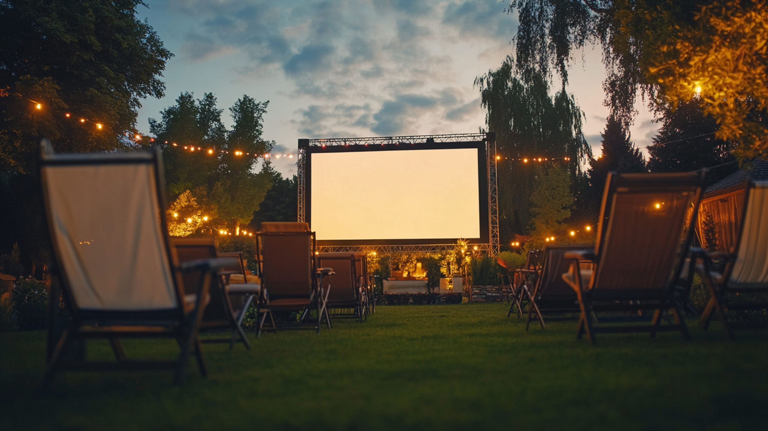 Elegant arrangement of chairs set on a lush lawn perfect for outdoor events and gatherings