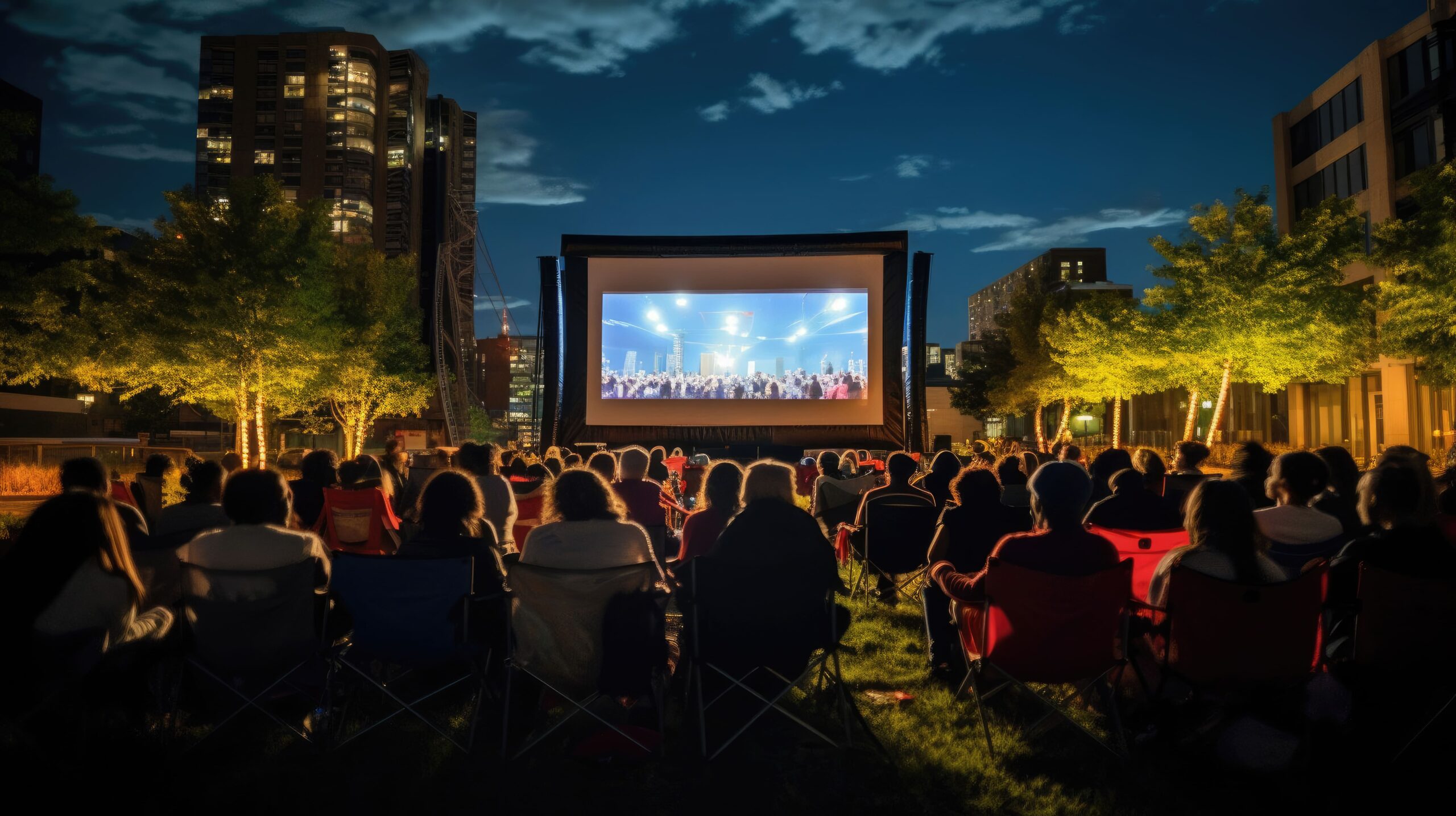Outdoor cinema night